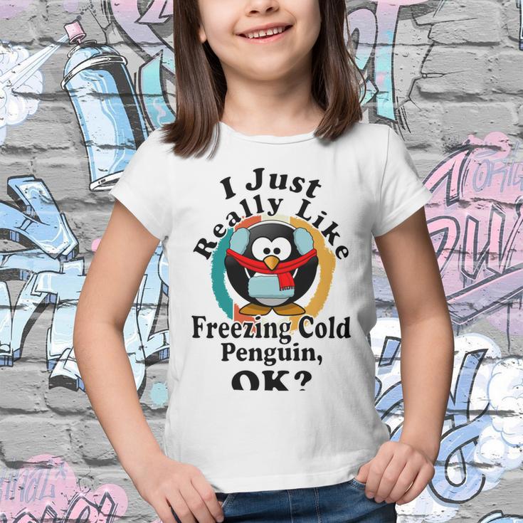 I Really Like Freezing Cold Penguin Ok Youth T-shirt