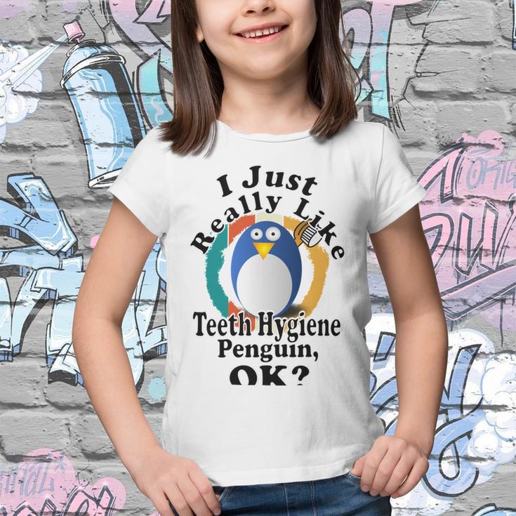 I Really Like Teeth Hygiene Penguin Ok Youth T-shirt