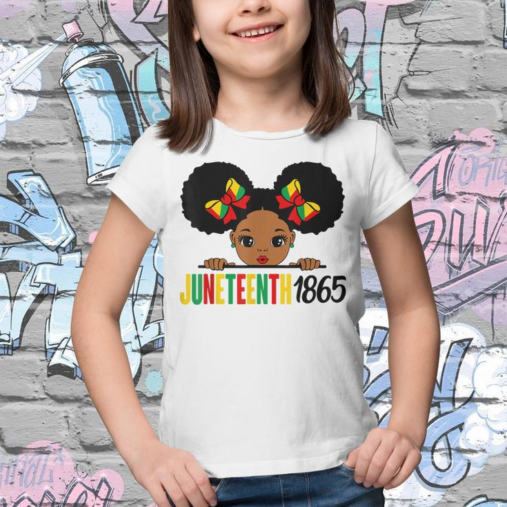 Junenth Celebrating 1865 Cute Black Girls Kids Youth T-shirt