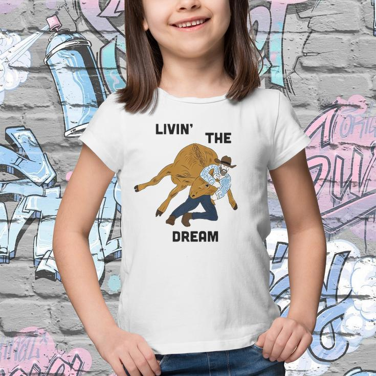 Livin The Dream Rodeo Cowboy Youth T-shirt