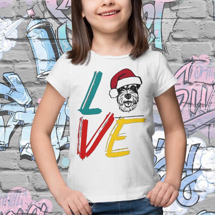 Love My Xmas Miniature Schnauzer Youth T-shirt