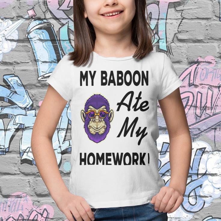 My Baboon Ate My Homework Youth T-shirt