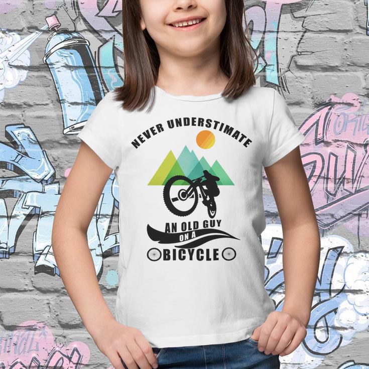 Never Underestimate An Old Guy On A Bicycle Youth T-shirt