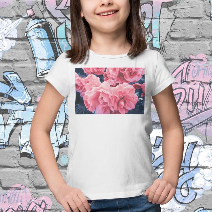 Pink Roses In Garden Youth T-shirt