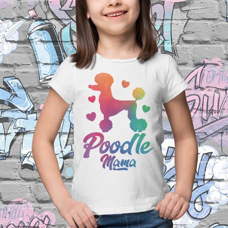 Poodle Mama Colorful Poodle Dog Mom Youth T-shirt