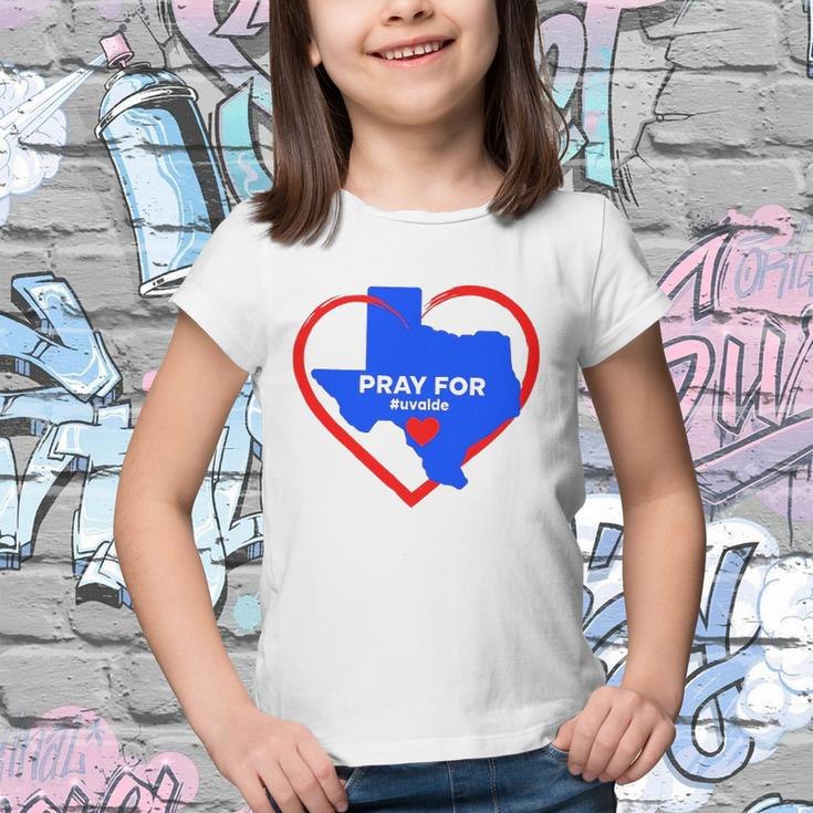 Pray For Uvalde Texas Map Heart Protect Our Children Rip For Uvalde Youth T-shirt