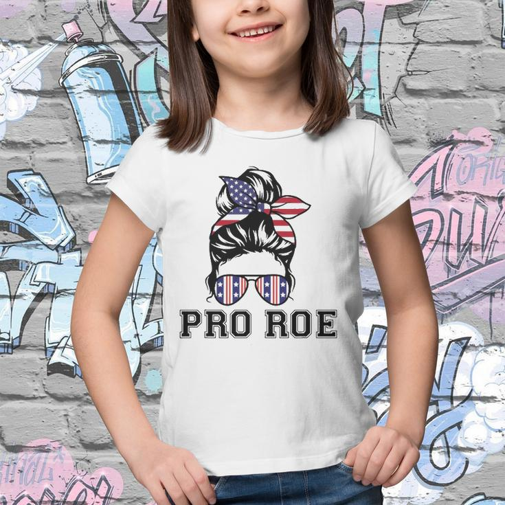 Pro 1973 Roe Cute Messy Bun Mind Your Own Uterus Youth T-shirt