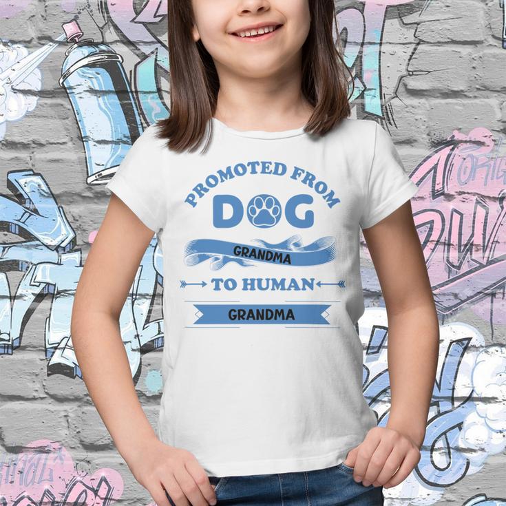 Promoted From Dog Grandma To Human Grandma Youth T-shirt