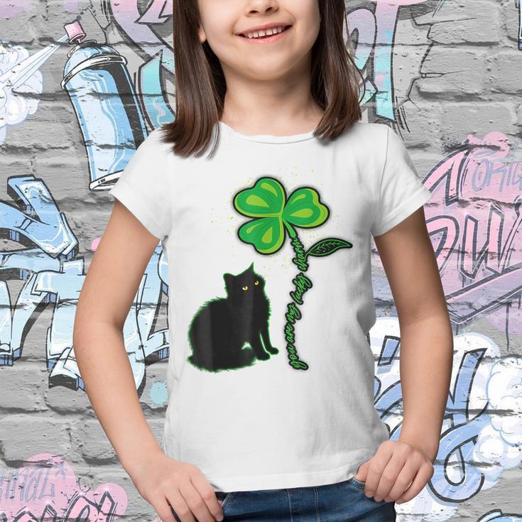 St Patricks Day Black Cat My Lucky Charm Youth T-shirt