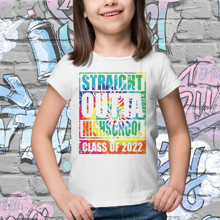 Straight Outta High School Class Of 2022 Graduation Tie Dye Youth T-shirt
