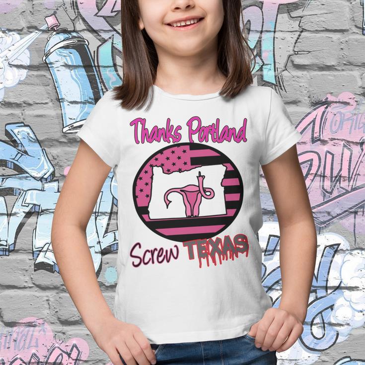 Thanks Portland Screw Texas Mind Your Own Uterus Youth T-shirt