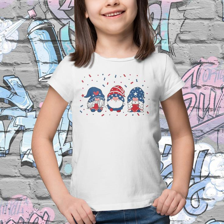 Three Gnomes Celebrating Independence Usa Day 4Th Of July Youth T-shirt