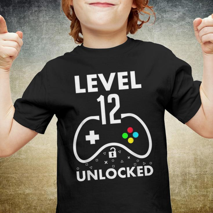 12Th Birthday Level 12 Unlocked Video Gamer Birthday Youth T-shirt