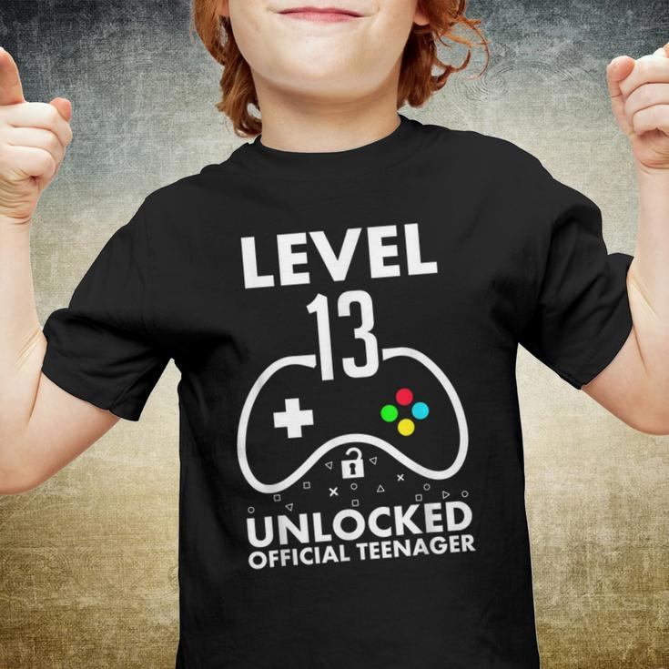 13Th Birthday Level 13 Unlocked Video Gamer Birthday Youth T-shirt