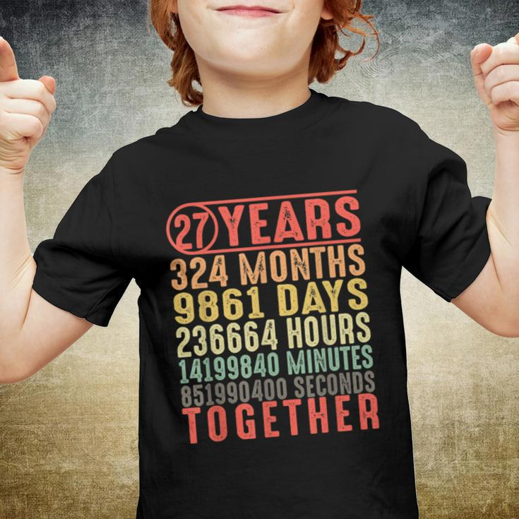 27 Year Wedding Anniversary Gifts For Her Him Couple Youth T-shirt