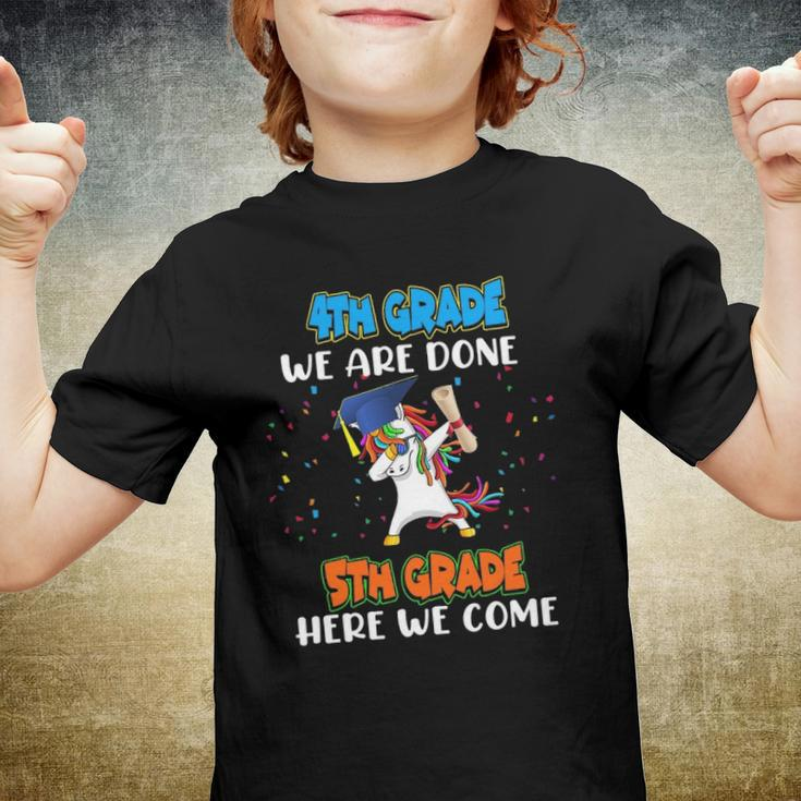 4Th Grade Graduation Level Up To 5Th Grade Dabbing Unicorn Youth T-shirt