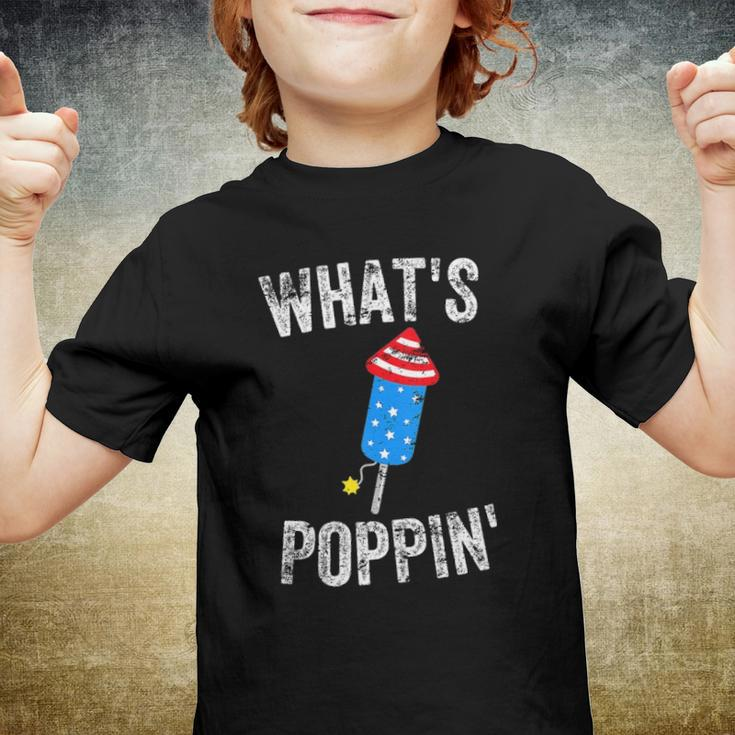 4Th Of July Summer Whats Poppin Funny Firework Youth T-shirt