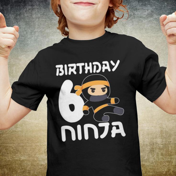 6Th Birthday Ninja Six 6 Years Old Boy Youth T-shirt