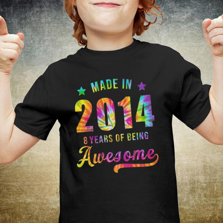 8 Years Old 8Th Birthday 2014 Tie Dye Awesome Youth T-shirt
