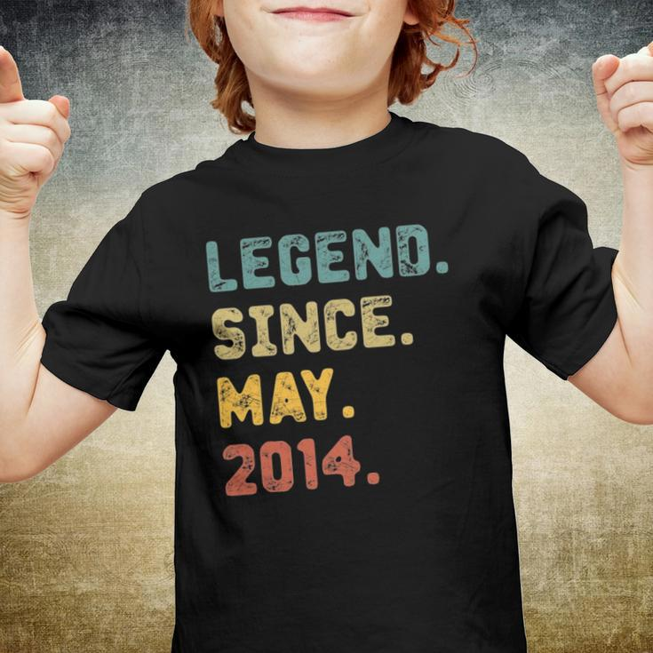 8 Years Old Gifts Legend Since May 2014 8Th Birthday Youth T-shirt