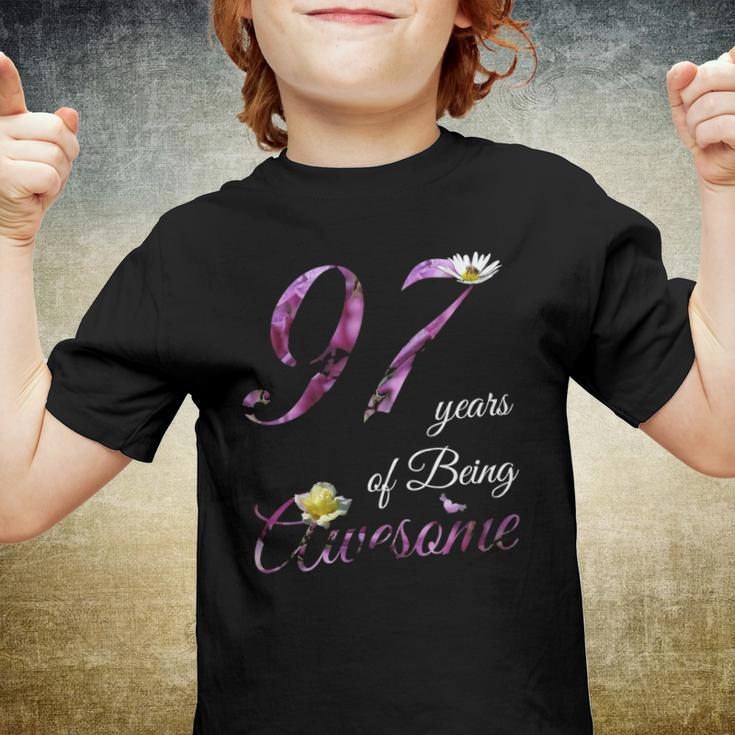 97 Years Old Awesome Floral 1925 97Th Birthday Gift Youth T-shirt