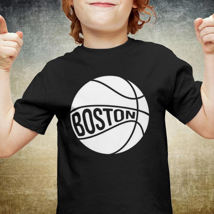 Boston Retro City Massachusetts State Basketball Youth T-shirt