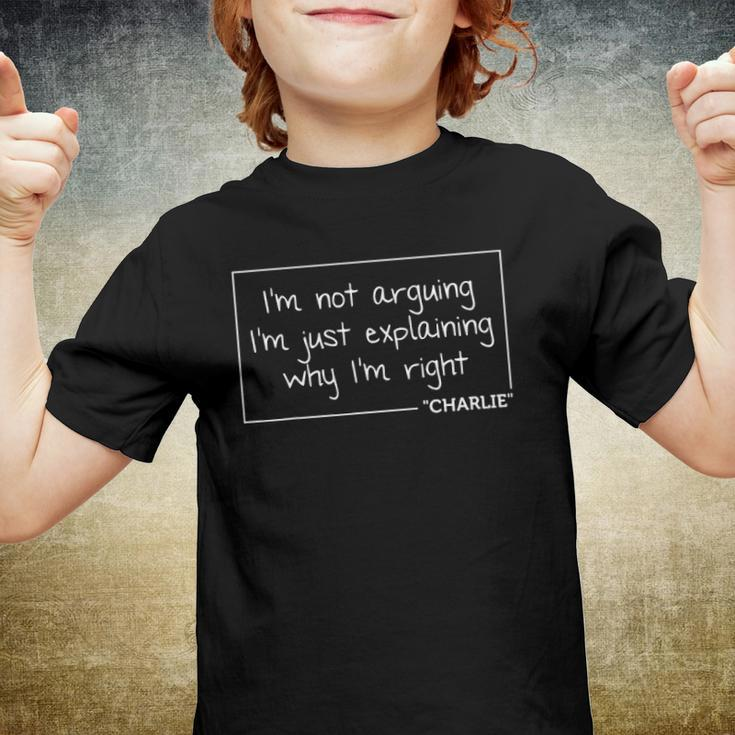 Charlie Gift Quote Personalized Name Funny Birthday Joke Youth T-shirt