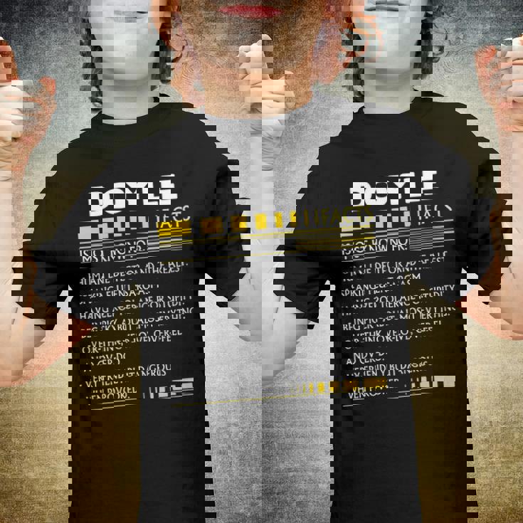 Doyle Name Gift Doyle Facts V2 Youth T-shirt Seseable UK