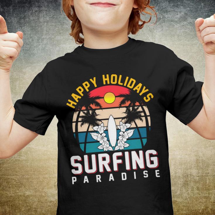 Funny Enjoy The Summer Holiday Summer Surfing Paradise Youth T-shirt