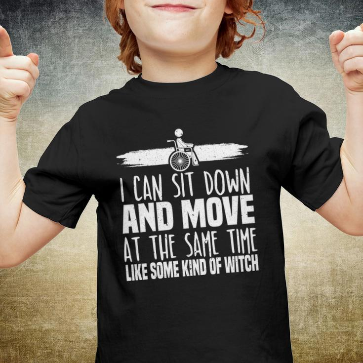 I Can Sit Down And Move At The Same Time Wheelchair Handicap Youth T-shirt