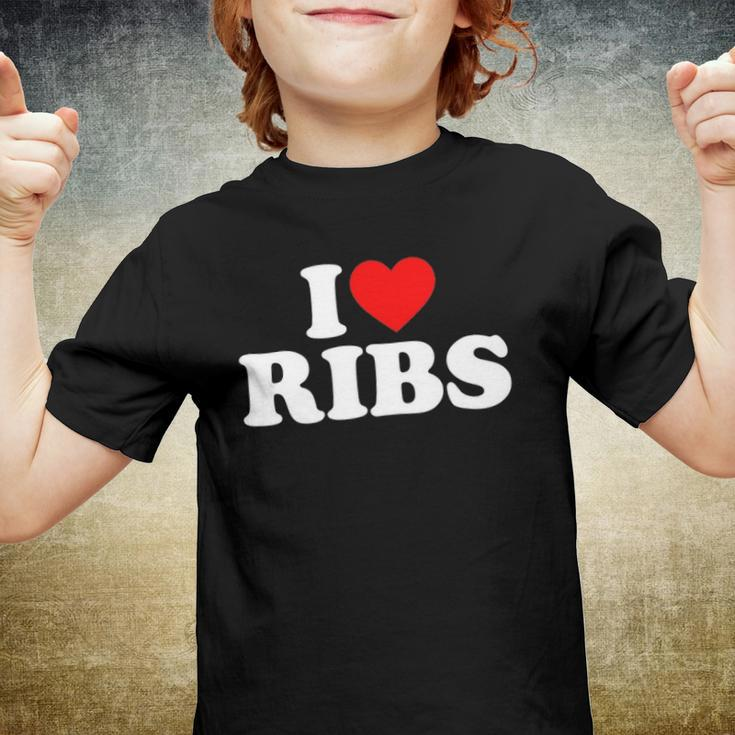 I Love Ribs I Heart Ribs Food Lover Youth T-shirt