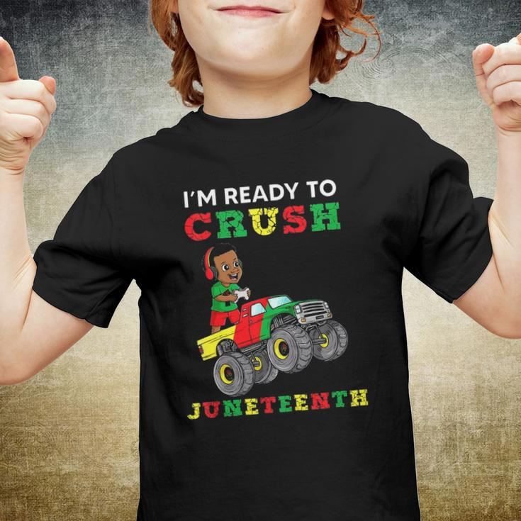 Kids Im Ready To Crush Juneteenth Funny Gamer Boys Toddler Truck Youth T-shirt