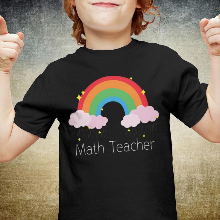 Math Teacher With Rainbow Design Youth T-shirt