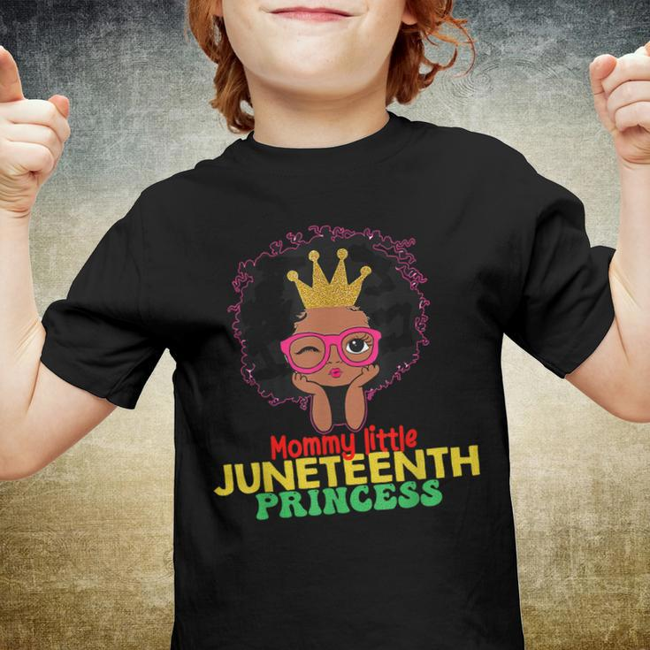 Mommy Little Junenth Princess Celebrate 19Th Black Girl Youth T-shirt