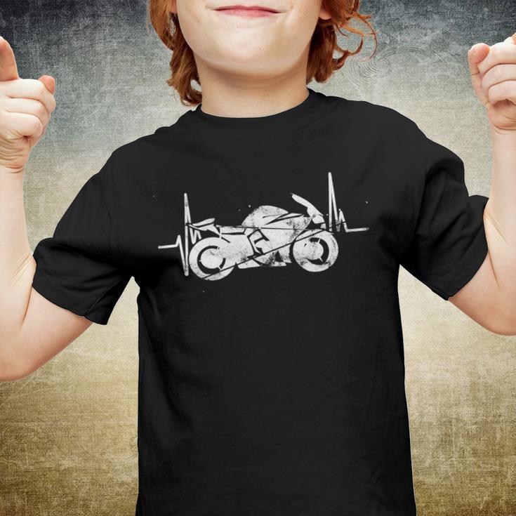 Motorcycle Heartbeat Dreaming Racing 496 Shirt Youth T-shirt