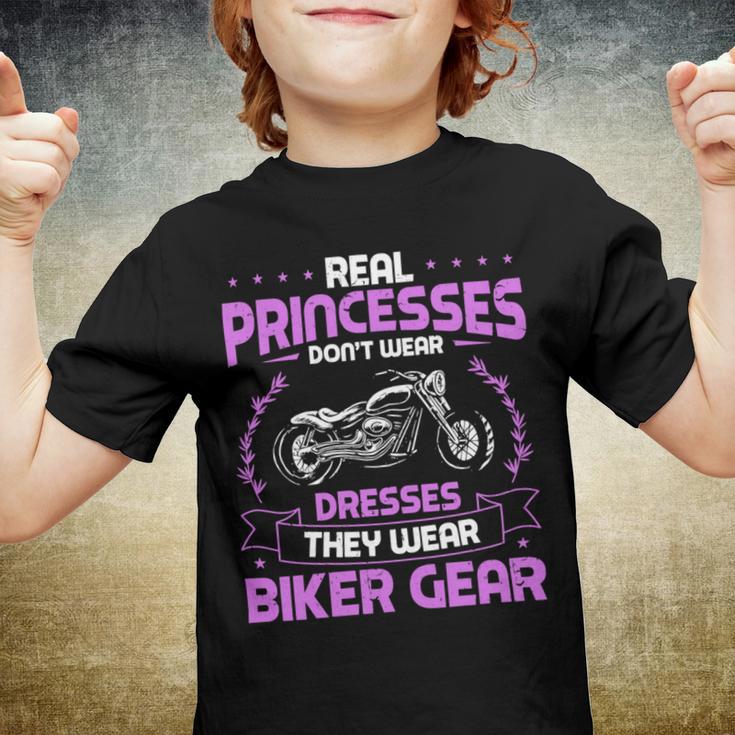 Motorcycle Real Princesses Wear Biker 483 Shirt Youth T-shirt