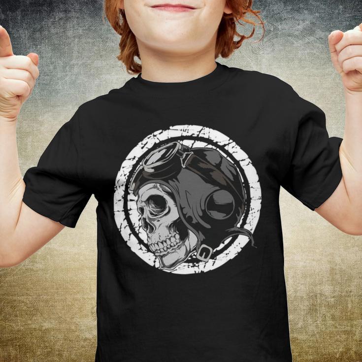 Motorcycle Skull With Helmet Dreaming 472 Shirt Youth T-shirt