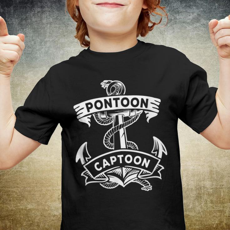 Pontoon Boat Anchor Captain Captoon Youth T-shirt