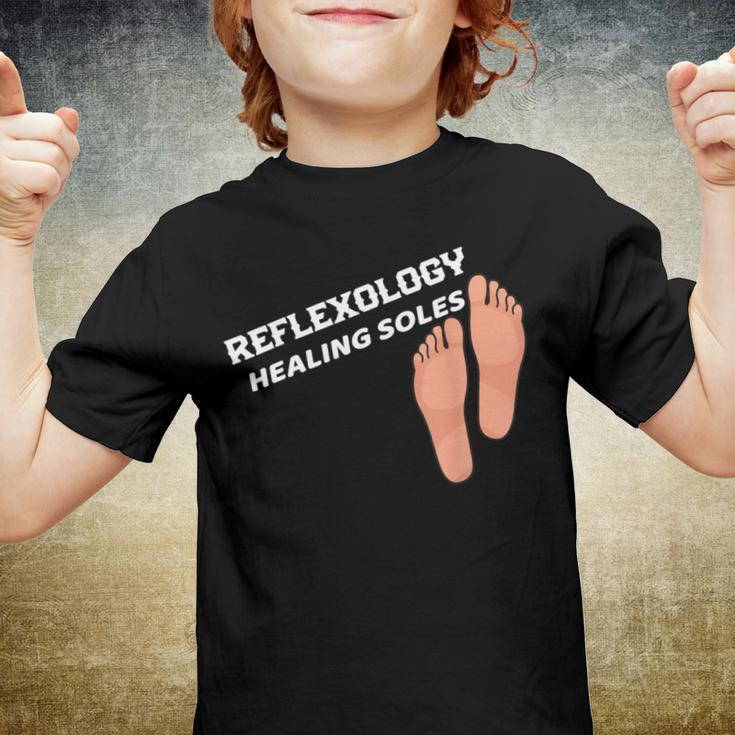 Reflexology Massage Therapist Reflexology Healing Soles Youth T-shirt