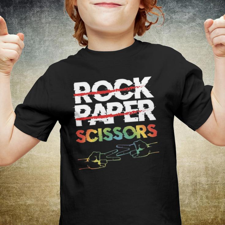 Rock Paper Scissors Lesbian Couple Lgbtq Pride Month Gift Youth T-shirt