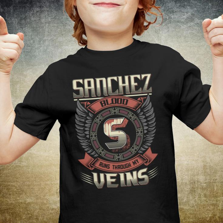 Sanchez Blood Run Through My Veins Name V9 Youth T-shirt