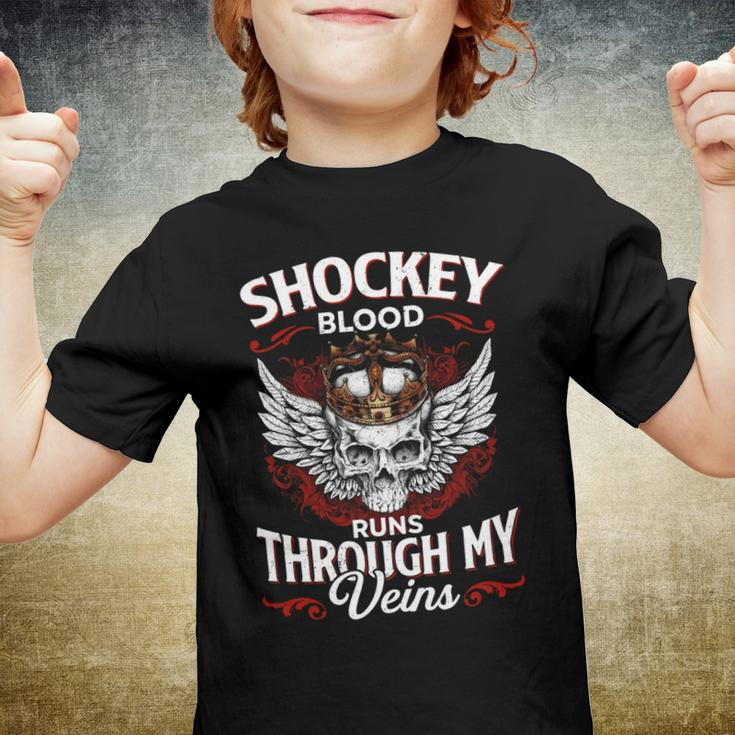 Shockey Blood Runs Through My Veins Name Youth T-shirt