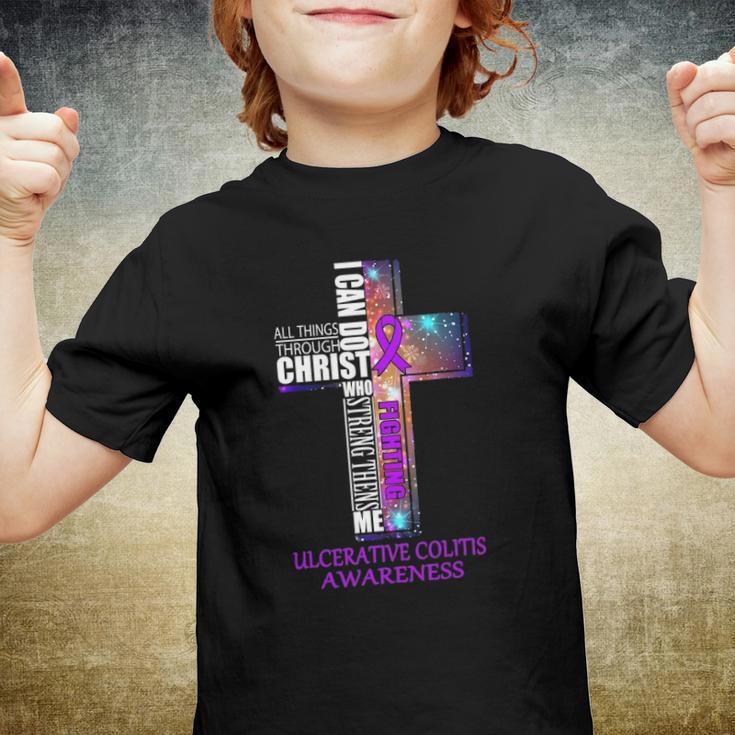 Ulcerative Colitis Awareness Christian Gift Youth T-shirt