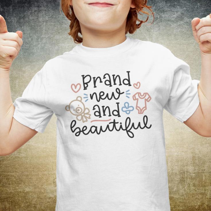 Baby Shower Text Design Brand New And Beautiful Youth T-shirt