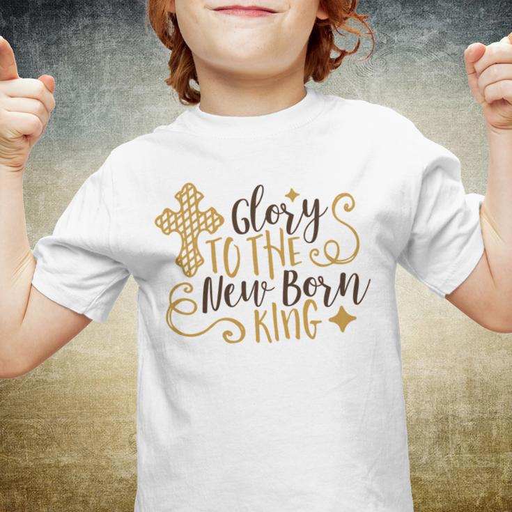 Baby Shower Text Design Glory To The New Born Youth T-shirt