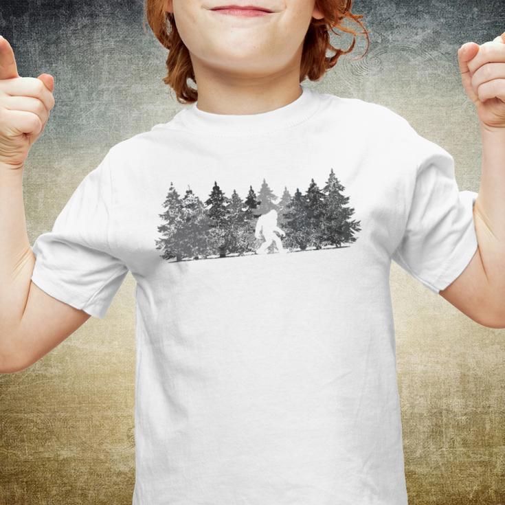 Bigfoot In The Forest Youth T-shirt