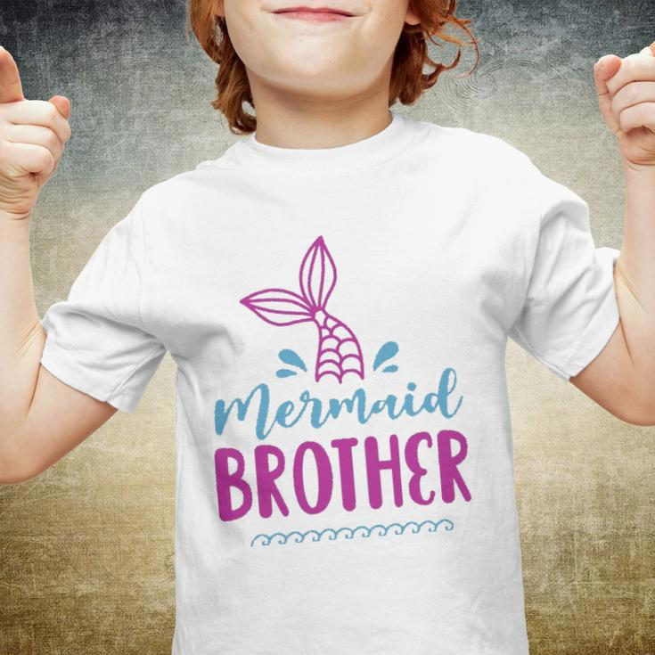 Birthday Mermaid Brother Matching Family For Boys Youth T-shirt