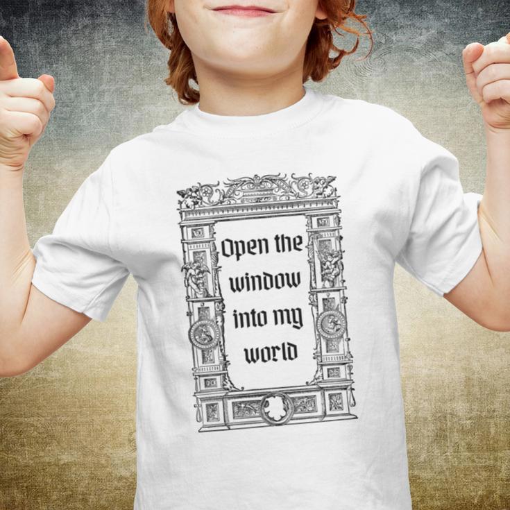 Black White Gothic Medieval Youth T-shirt