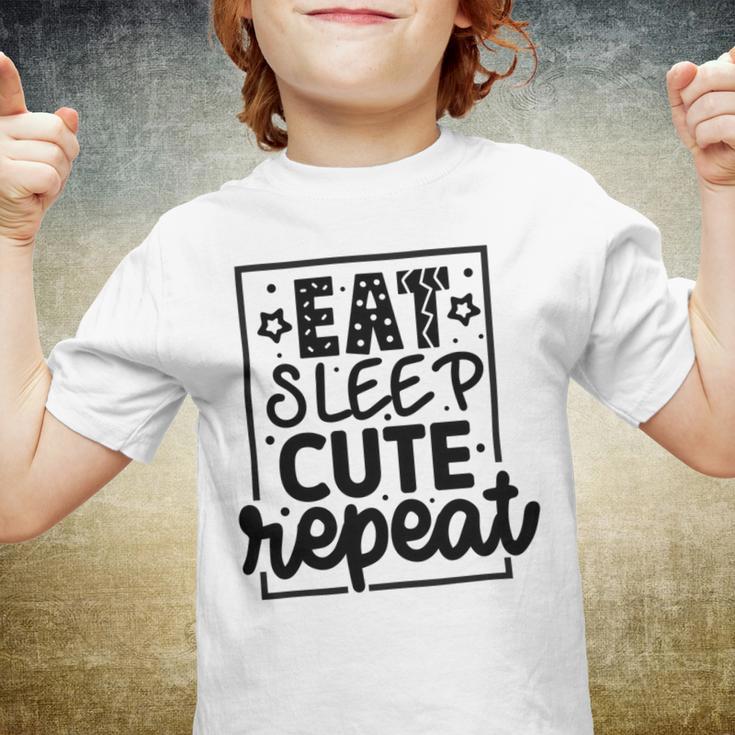 Eat Sleep Cute Repeat Graphic Design For Babys Youth T-shirt