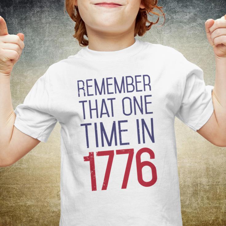 Fourth Of July Remember 1776 Funny 744 Shirt Youth T-shirt